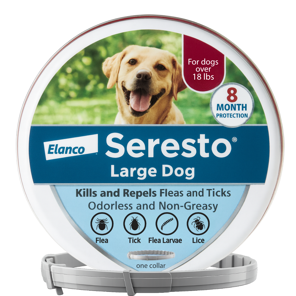 Long-Lasting Seresto Flea & Tick Collar for Large Dogs Over 18 lbs