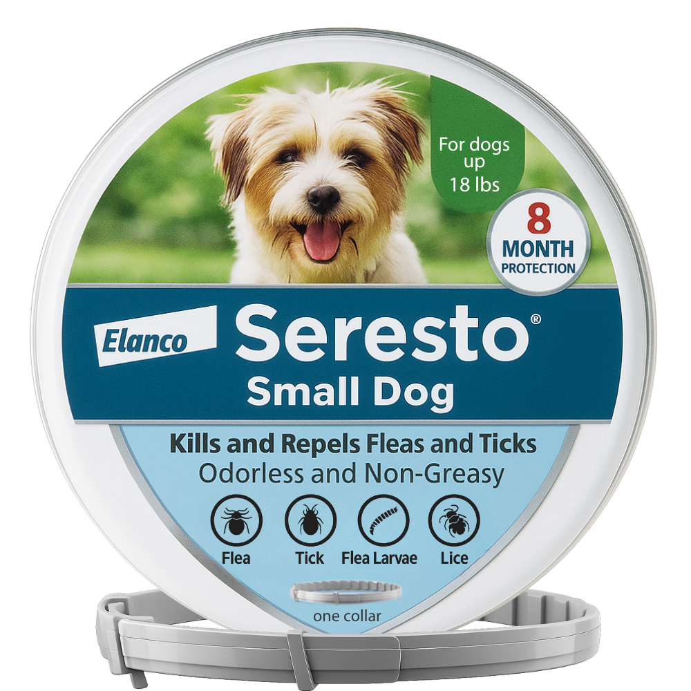 Seresto 8-Month Flea & Tick Collar for Small Dogs 18 lbs & Under